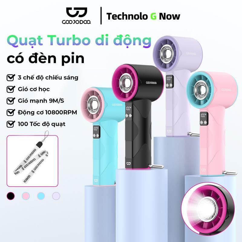 GOOJODOQ Quạt Cầm Tay Gió Mecha